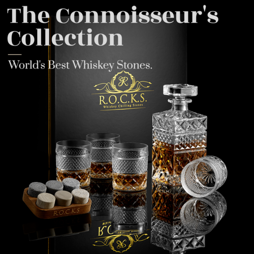Whiskey Decanter Gift Set for Men – Premium Crystal Glass & Decanter Set | Whiskey Lover Gift