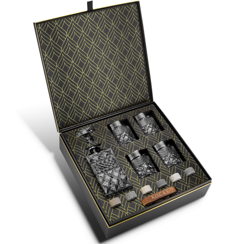 Whiskey Decanter Gift Set for Men – Premium Crystal Glass & Decanter Set | Whiskey Lover Gift